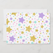 Unicornsleepover-Party Einladungs-Schlummer-Party Einladung (Rückseite)