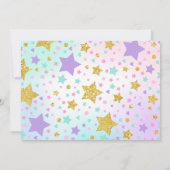 Unicornsleepover-Party Einladungs-Schlummer-Party Einladung (Rückseite)