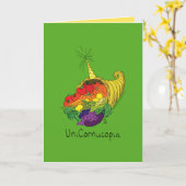 Unicornucopia Erntedank Grußkarte Karte (Gelbe Blume)