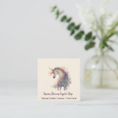 Unicoro Square Business Card Quadratische Visitenkarte (Stehend Vorderseite)