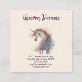 Unicoro Square Business Card Quadratische Visitenkarte (Rückseite)