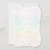 Unicoron baby Dusche Mädchen-Dusche Einladung (Rückseite)