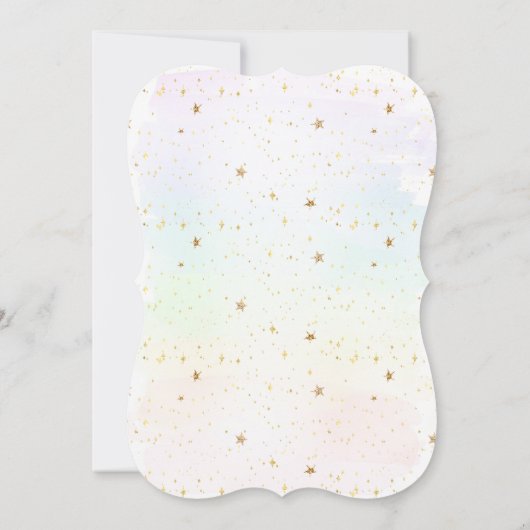 Unicoron baby Dusche Mädchen-Dusche Einladung (Rückseite)