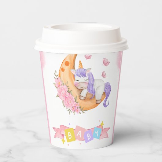 Unicoron Baby Duwer Paper Cups Pappbecher (Rückseite)