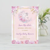Unicoron Babydusche Save the Date (Stehend Vorderseite)