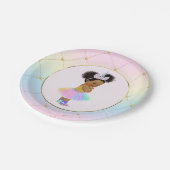 Unicoron Babyduschpapier-Teller Pappteller (Schrägansicht)