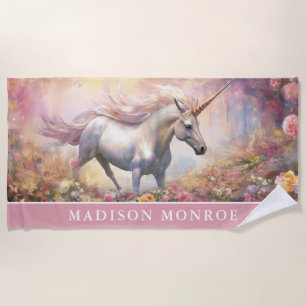 Unicoron Beach Handtuch mit Individuelle Name