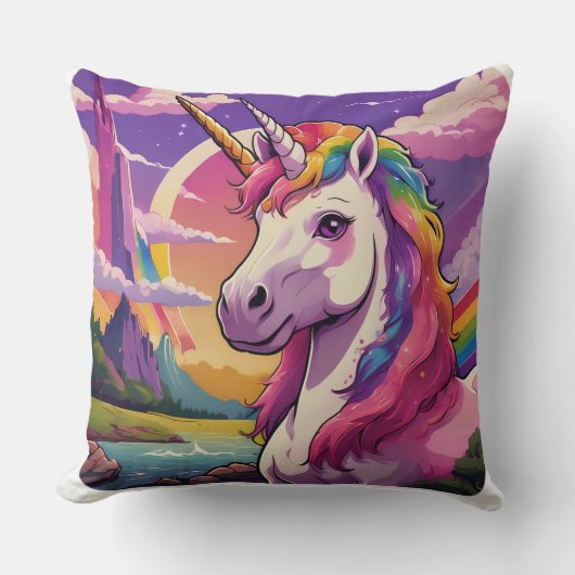 Unicoron Colors Throw Kissen (Vorderseite)
