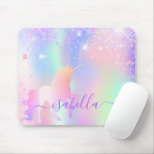 Unicoron Glitzer Staub rosa Rosengold Regenbogen Mousepad (Mit Mouse)