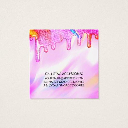 Unicoron Holographic Glitzer Tropfen Hair Clip Dis (Rückseite)