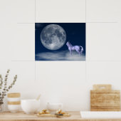Unicoron Moon Magic Wall Art Poster Print (Küche)