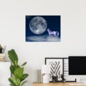 Unicoron Moon Magic Wall Art Poster Print (Heimbüro)