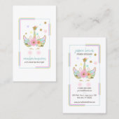 Unicoron-Regenbogengold-Glitzer Visitenkarte (Vorne/Hinten)