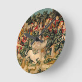 Unicoron Tapestries gefunden Mythos vom Mittelalte Runde Wanduhr (Winkel)