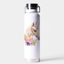 Unicoron Wasserfarbe Blume Name hinzufügen Heiß od Trinkflasche