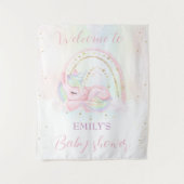 Unicorone Baby Dusche Baby Dusche Begrüßungszeiche Wandteppich (Vorderseite)