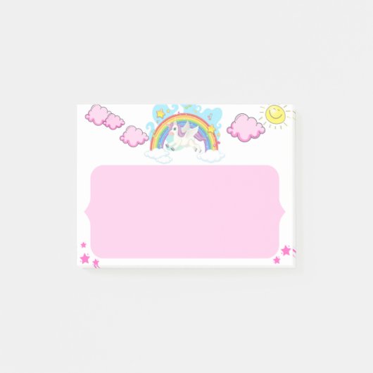 Unicorone niedliche klebrige Noten Post-it Klebezettel (Vorderseite)