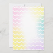 Unicorpool Party Einladung Pool Geburtstagsparty (Rückseite)