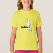 Unicorve Glaube Design - Der T - Shirt für Mädchen (Vorderseite)