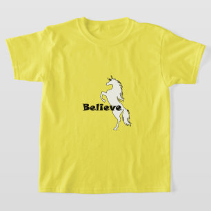 Unicorve Glaube Design - Der T - Shirt für Mädchen