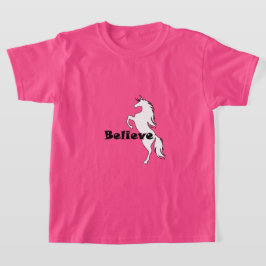 Unicorve Glaube Design - Der T - Shirt für Mädchen