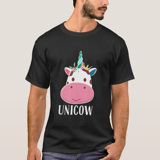 Unicow Funny Cow Lover spendet Niedliche Kuh Outfi T-Shirt (Vorderseite)