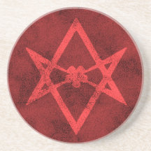 Unicursal Hexagram (Rot gemasert)