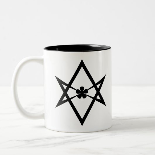unicursal Hexagram Zweifarbige Tasse (Links)