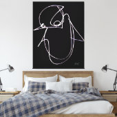 Unicursal Penguin von Tim Ozman Leinwanddruck (Insitu (Schlafzimmer))