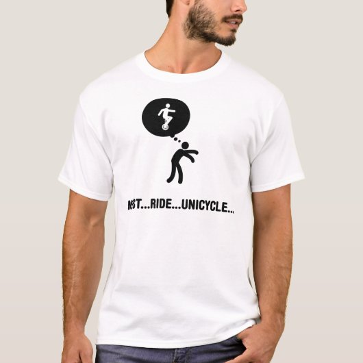 Unicycle-Reiten T-Shirt (Vorderseite)