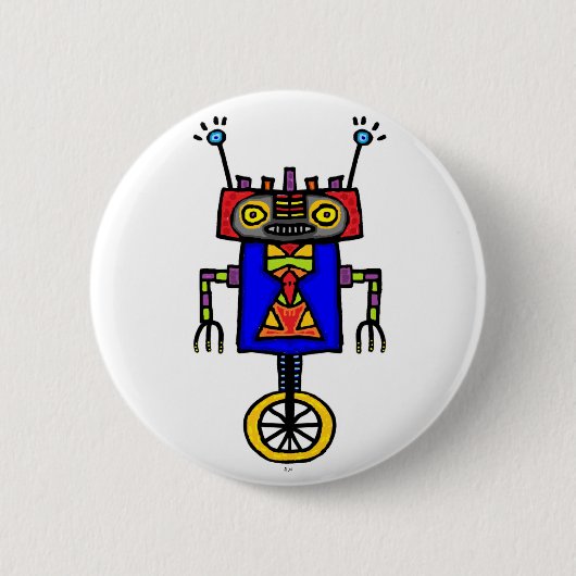 Unicycle-Roboter Button (Vorderseite)