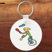 Unicycling Juggler Schlüsselanhänger (Vorderseite)