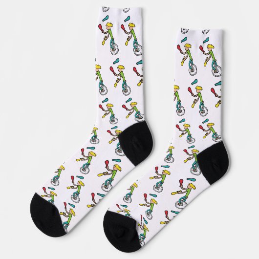 Unicycling Juggler Socken (Linkes Detail)