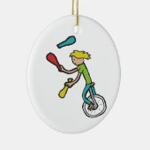 Unicycling Keramik Ornament (Rechts)