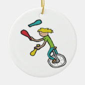 Unicycling Keramik Ornament (Vorne)