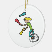 Unicycling Keramik Ornament (Links)