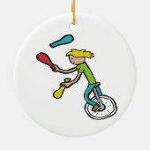 Unicycling Keramik Ornament (Hinten)