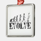 Unicycling Unicyclistunicycle-Evolutions-Sport Silbernes Ornament (Links)