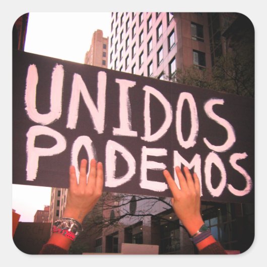 Unidos Podemos Sticker von Tamara Diaz Art (Vorderseite)