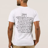 UNIDRIP Artikel 10 T - Shirt (Rückseite)