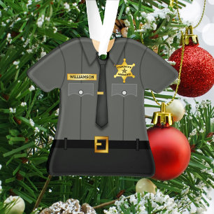 Uniform des County Sheriffs in Schwarz Ornament