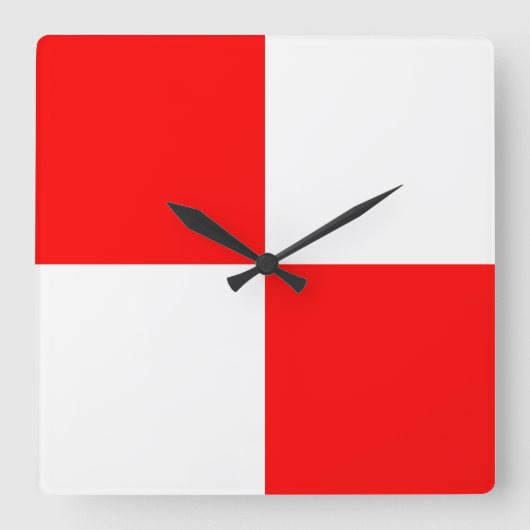Uniform Quadratische Wanduhr (Vorderseite)