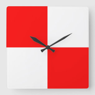 Uniform Quadratische Wanduhr