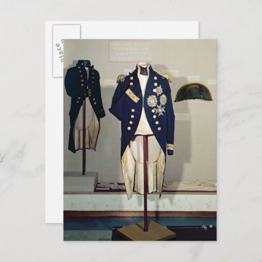 Uniform Royal Naval getragen Postkarte (Vorne/Hinten)