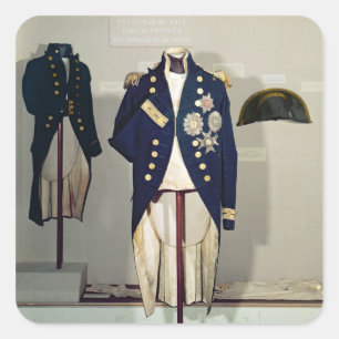 Uniform Royal Naval getragen Quadratischer Aufkleber