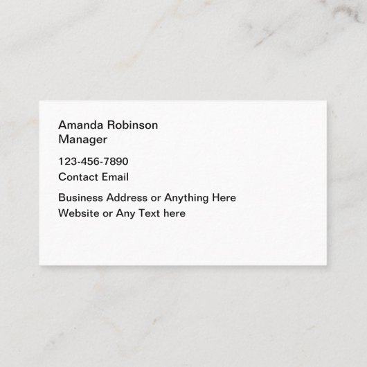 Uniform S Visitenkarte (Rückseite)