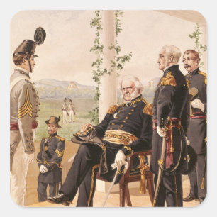 Uniformen der amerikanischen Armee Quadratischer Aufkleber