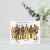 Uniformen des US-Militärs im Nahen Osten Postkarte (Stehend Vorderseite)