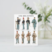 Uniformen des Zivilen Krieges in Amerika Postkarte (Stehend Vorderseite)