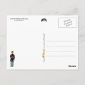 Uniformen des Zivilen Krieges in Amerika Postkarte (Rückseite)